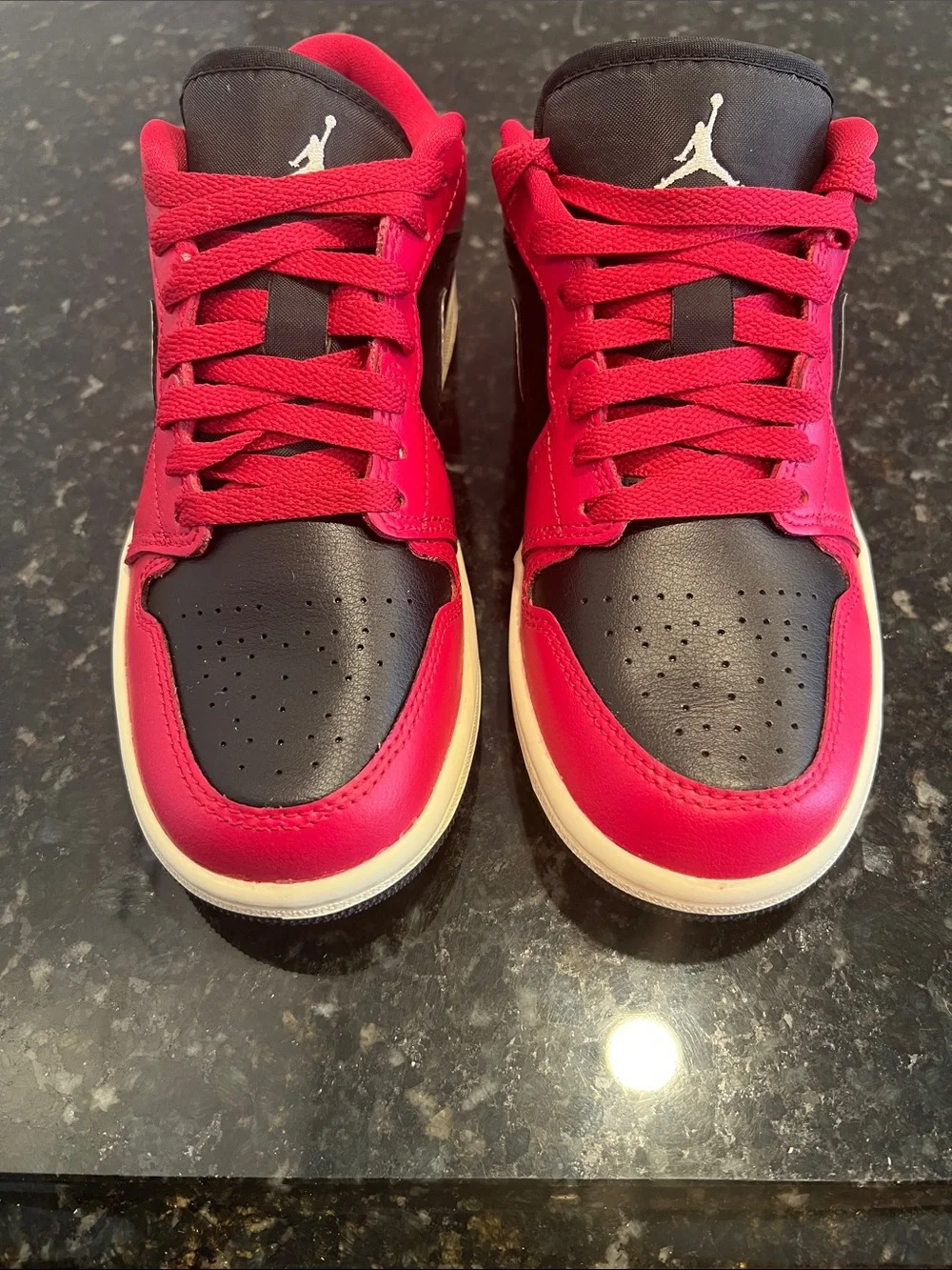 Nike Women’s Air Jordan 1 Low - Black/Red/Cream 6W / 4.5Y